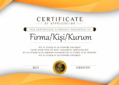 E Kalite Sertifikası